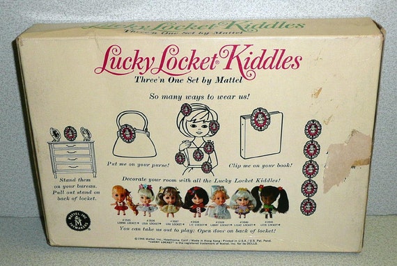 Vintage 1966 Mattel Liddle Kiddles Lucky Locket Three 'N One Set