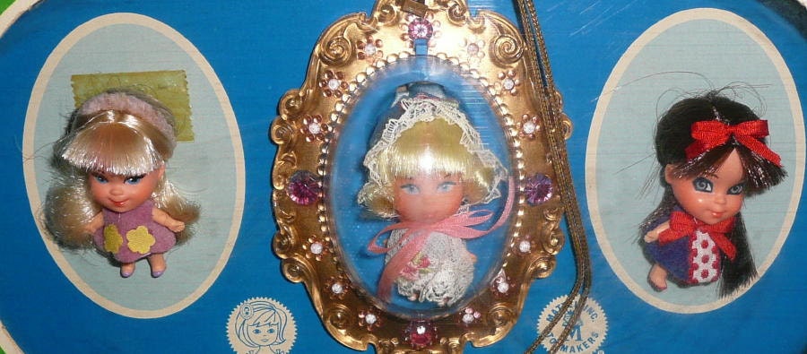 Vintage 1966 Mattel Liddle Kiddles LUCKY LOCKET KIDDLES Three 'N