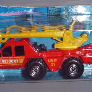 Mattel Hot Wheels Arbeitspferde FLAME STOPPER Cut Karte #5027 1986