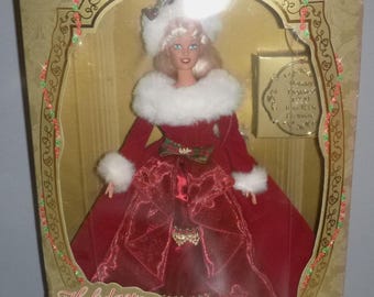 Vintage Jakks Pacific HOLIDAY ELEGANCE Red Gown Fashion Doll 1999 Toys R Us Exclusive