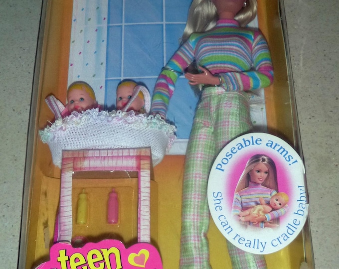 Poupée Skipper Barbie Cool Sitter Baby Sitter - 1998 - NRFB - Vintage #20334