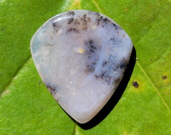 Dikke amethist salie dendritische agaat plectrum, klein jazz, 3,4 mm - P1821