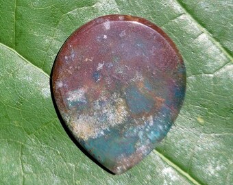 Sierlijke gitaarplectrum van jaspissteen, druppelvormig, 2,9 mm - P1841