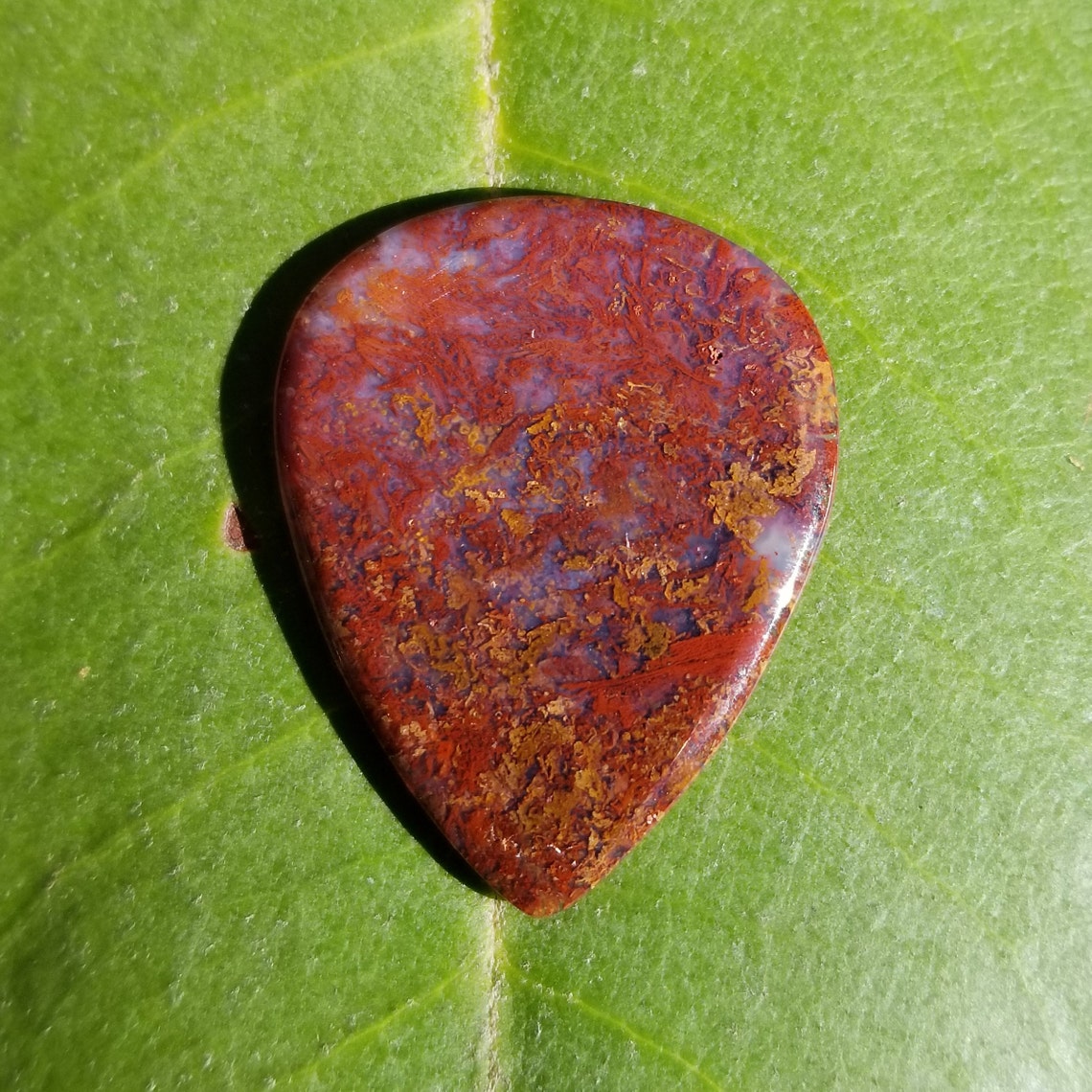 Maury Mountain Moss Agate Stone Guitar Pick Standard 2.1 Mm | Etsy
