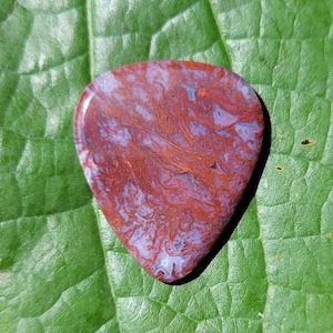 Maury Mountain moss agate stone guitar pick, standard, 2.9 mm - P1655