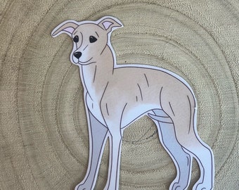 Hound Vinyl Sticker- Italian Greyhound