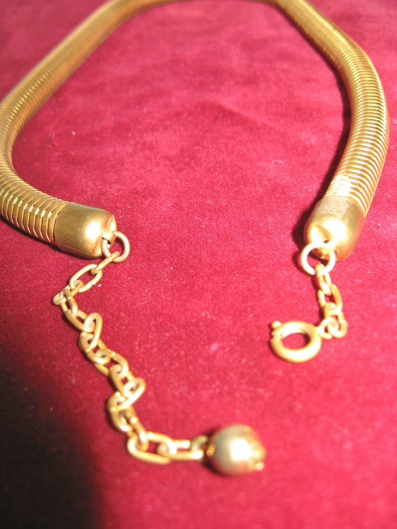 Jewelry Choker Necklace Brass Snake Chain Adjustable Jewellery