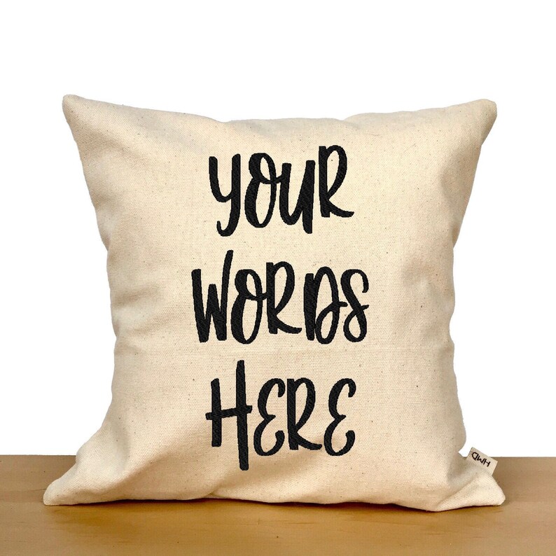 Custom words pillow custom text pillow custom pillow cover Etsy