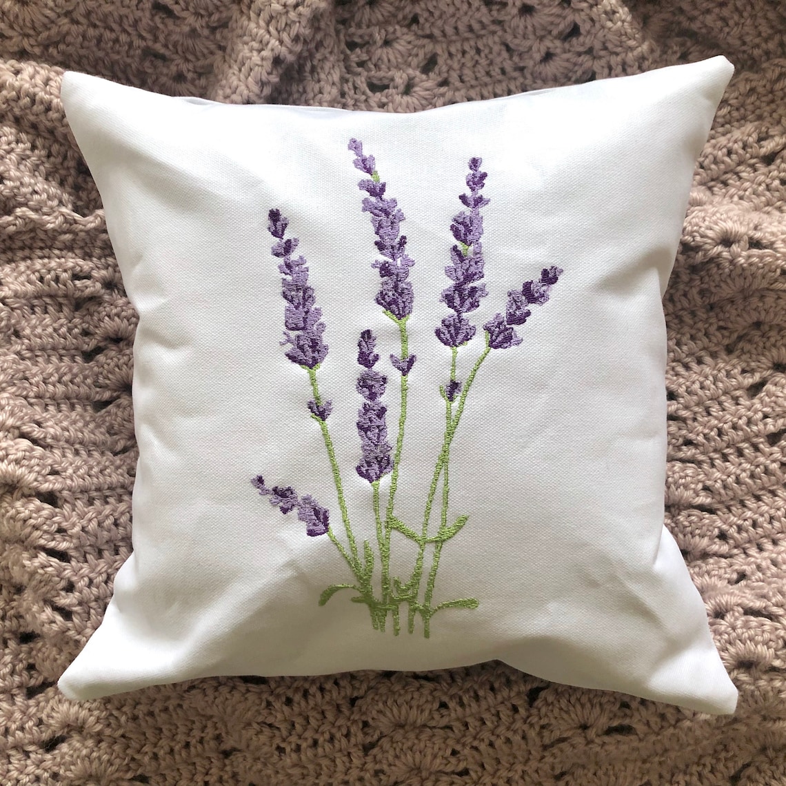 Lavender flower pillow floral throw pillow floral decor Etsy