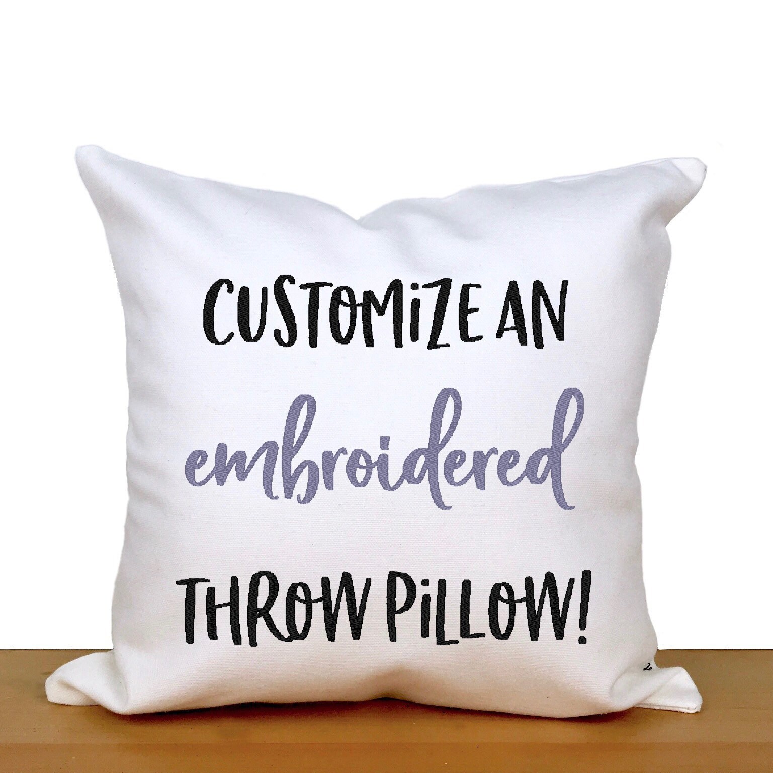 custom embroidered throw pillows