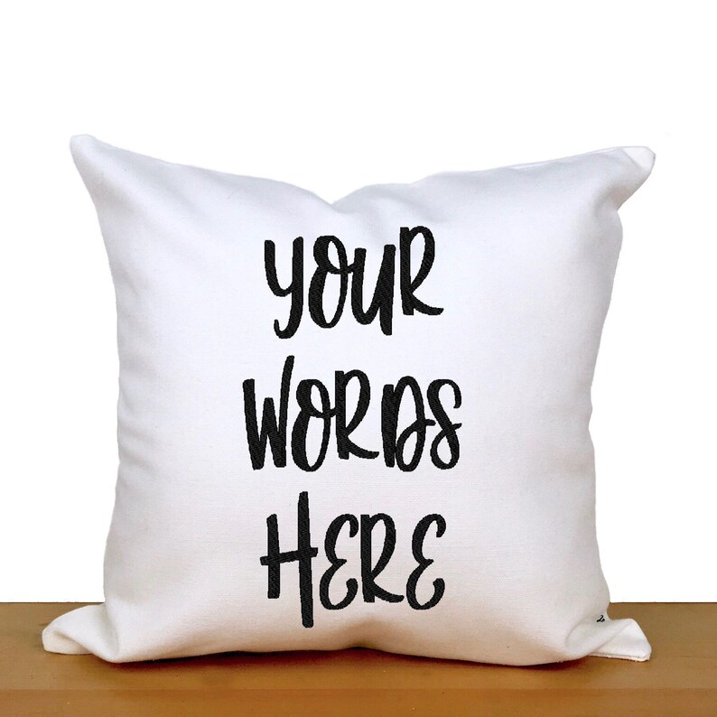 Custom words pillow custom text pillow custom pillow cover Etsy