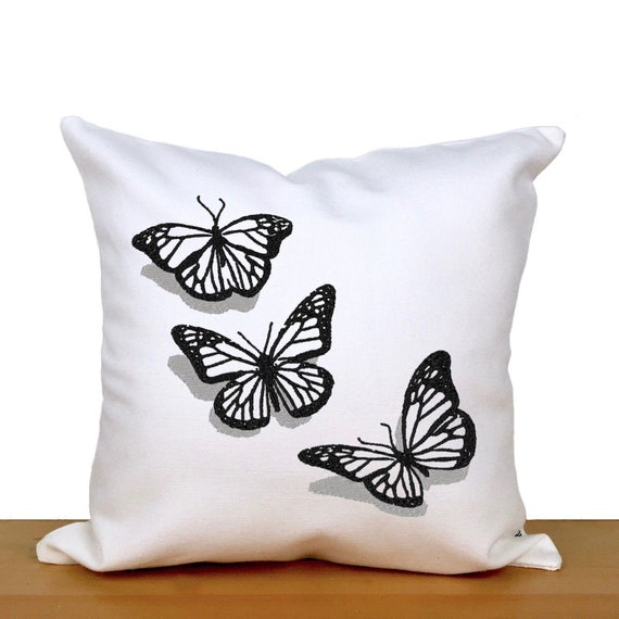 Butterfly pillow butterfly decor boho Butterfly pillows 10 inch | Etsy