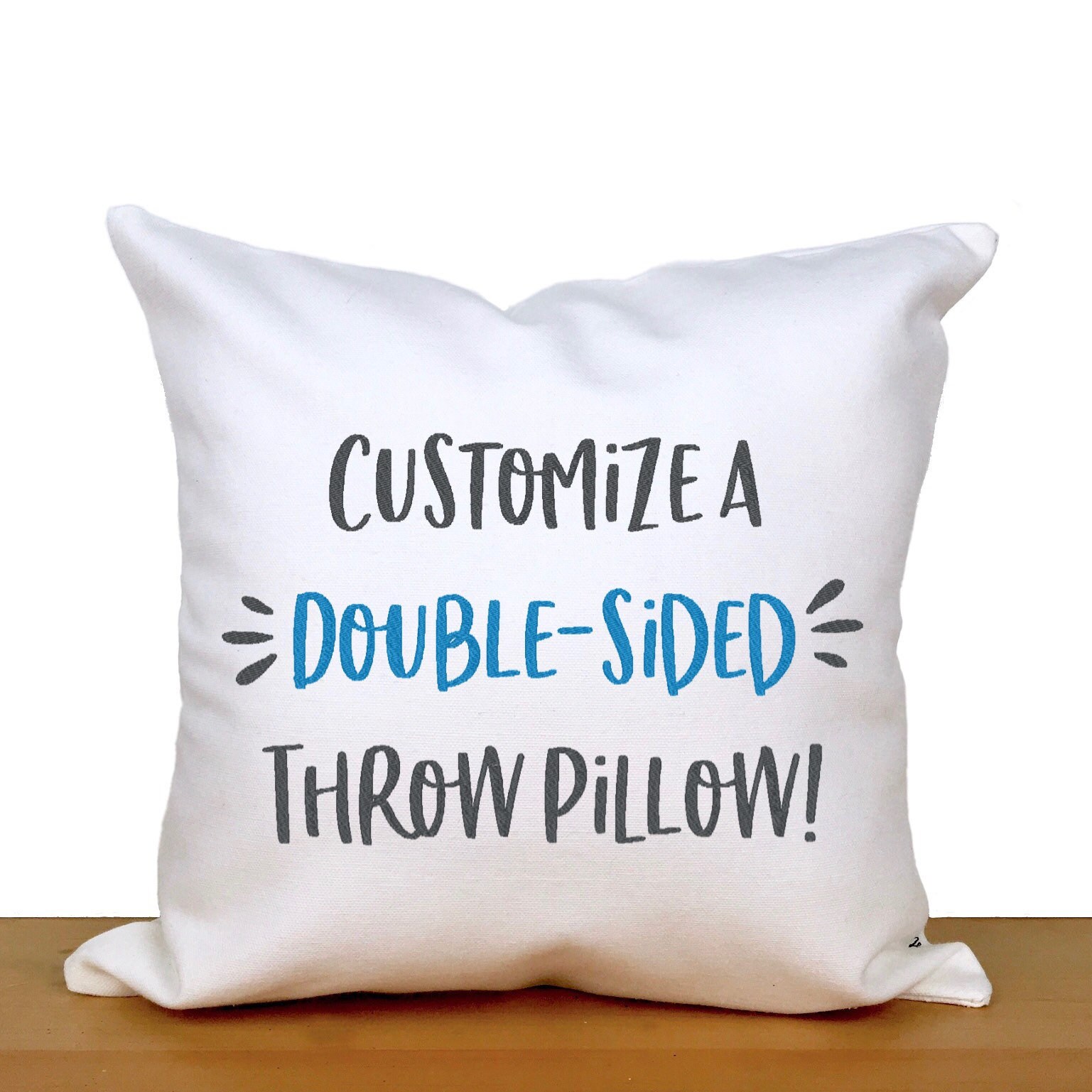 Custom Double Sided Pillow Personalized Decorative Pillow Etsy