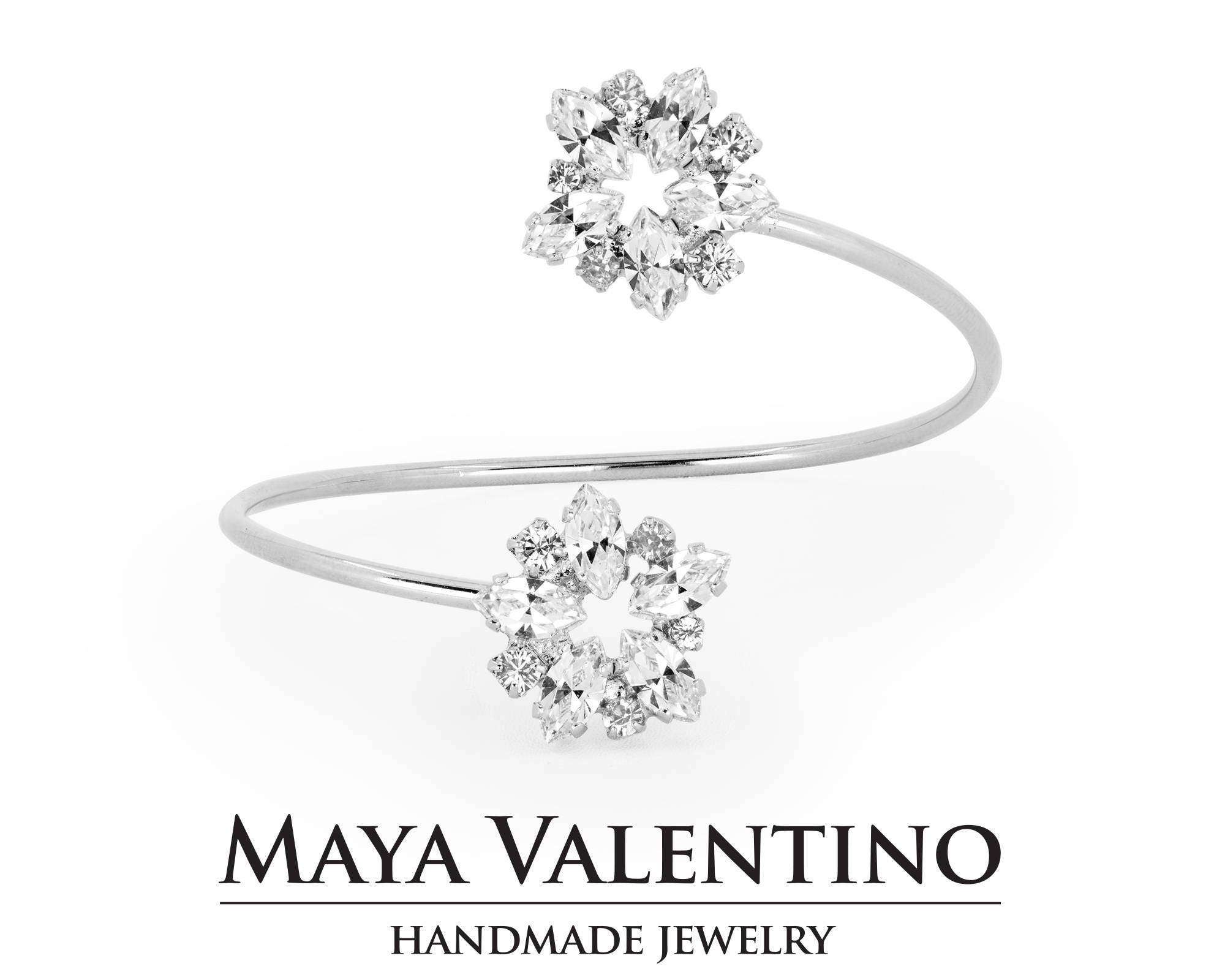 Bridal Crystal Wedding Bracelet Bridal Crystal Cuff Etsy