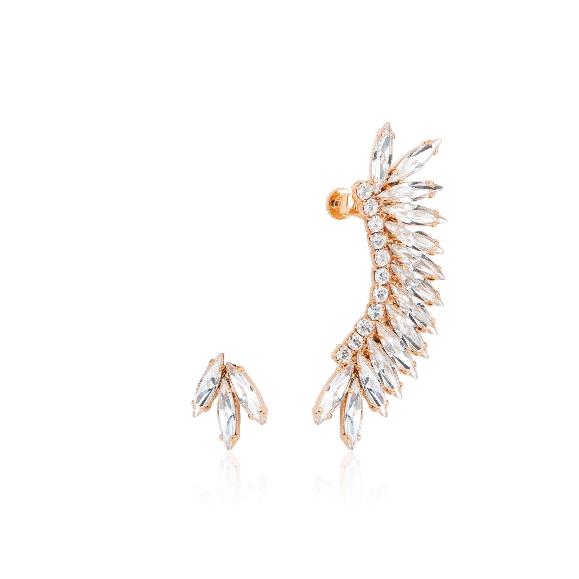 Rose Gold Ear Cuff, Bridal Earrings, Ear Cuff, Ear Warp