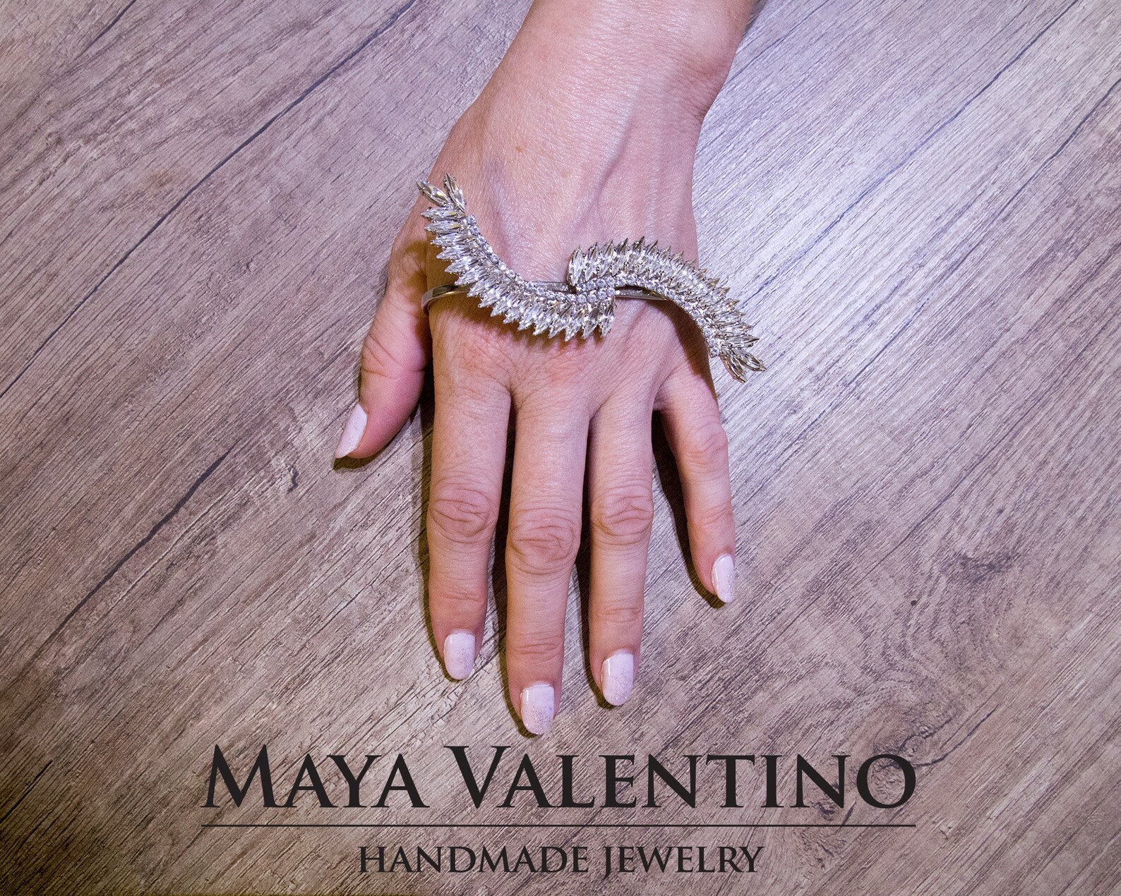 Bridal Palm Cuff Bracelet Champagne Bracelet Bridal Gold Etsy