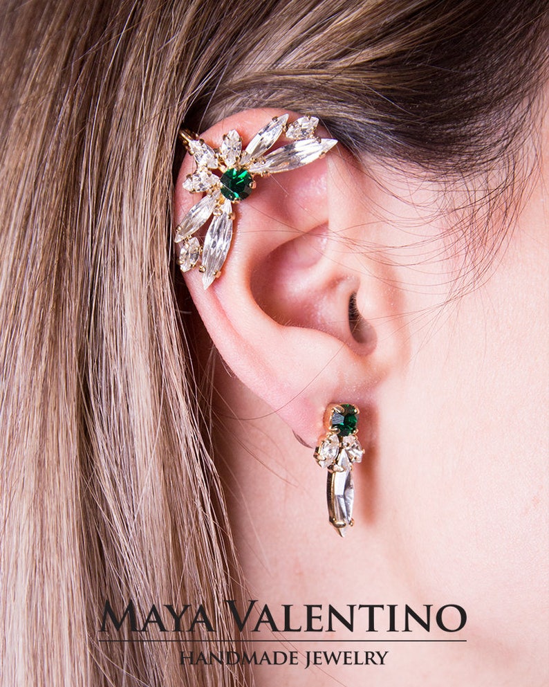 Ear Cuff Ear Climber Climbing Earrings Swarovski Earring Etsy
