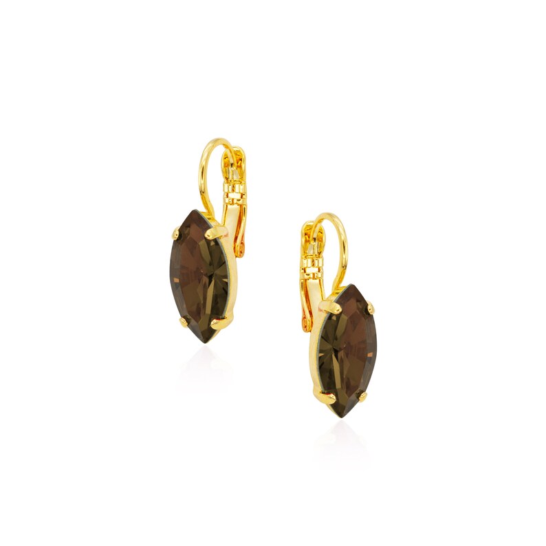 Brown Stone Earrings Boho Earrings Dangle Earrings Brown Crystal Earrings Minimalist Earrings Brown Earrings Brown Jasper Earrings