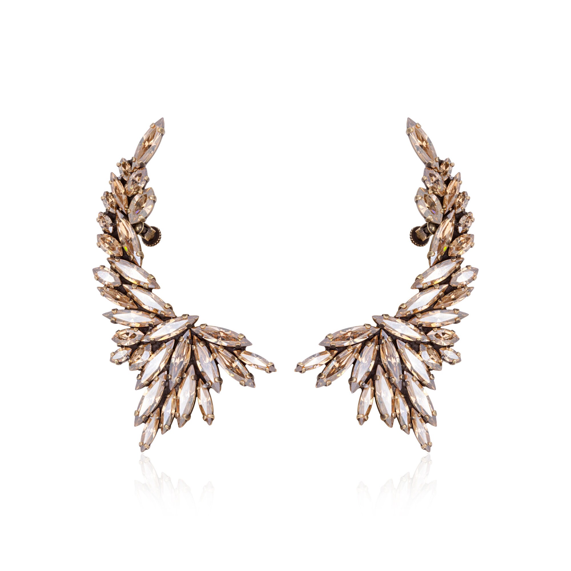 Large ear cuff earrings Ear cuff earrings Ear warp Ear Etsy