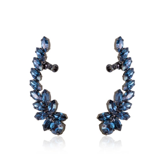 CRYSTAL EAR CUFF NAVY BLUE CRYSTAL EAR CUFF NAVY BLUE