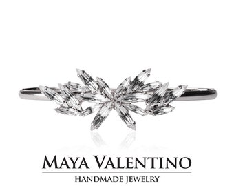 Braut Kristall Armband, Swarovski Armband, Kristall Armband, Silber Kristall Armband, Swarovski Braut Silber Kristall Armband, Prom