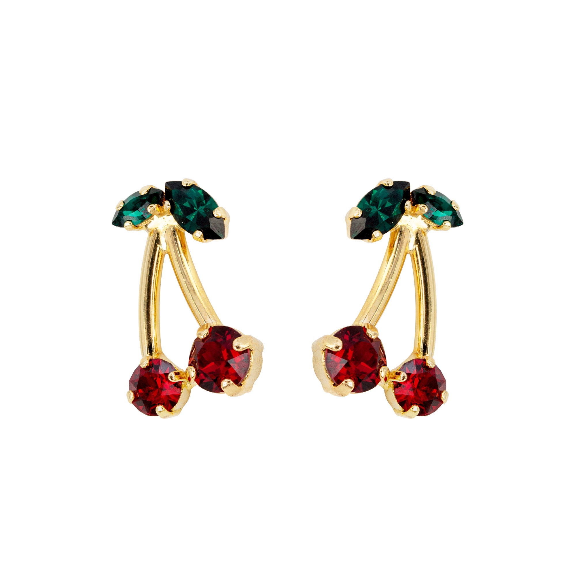 Cherry Earrings Fruit Earrings Fruit Jewelry Cute Earrings Etsy
