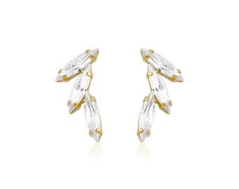 Bridesmaid Earrings, Crystal Earrings, Swarovski Earrings, Bridal Earrings, Minimalist earrings, Cluster Earrings, Statement Earrings, Gift