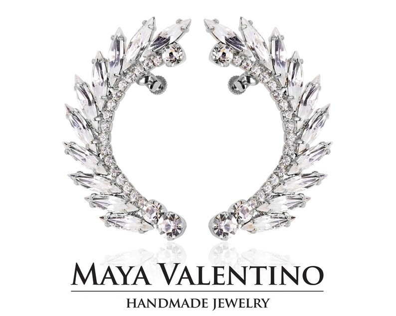 Amethyst Ear Cuff Purple Ear Cuff Earrings Bridal Earrings Etsy