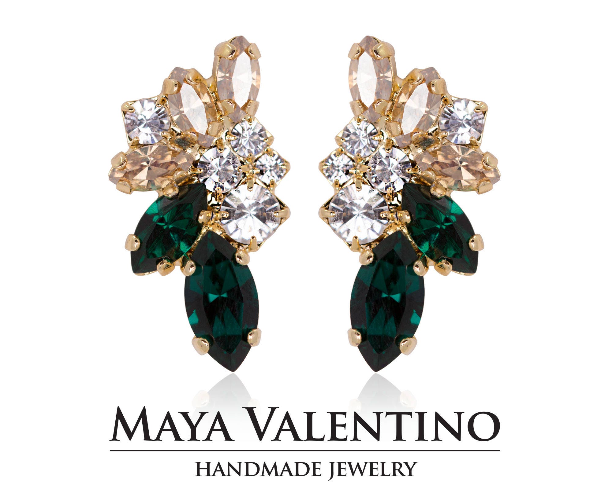 Swarovski multi store color earrings