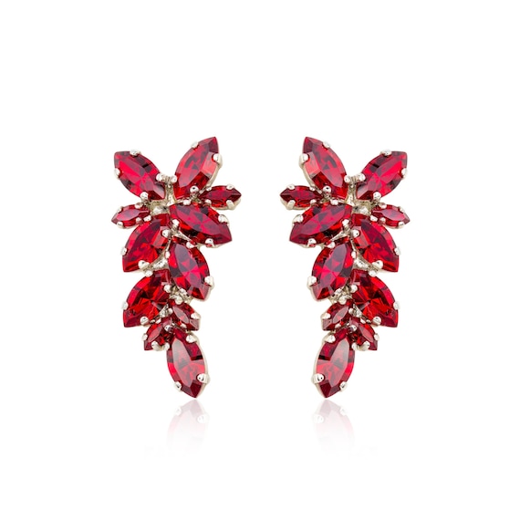 Swarovski ruby earrings discount