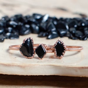 ONYX electroformed copper ring, made to order, US size,