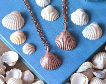 SEASHELL pendant, made to ORDER, electroformed necklace, real seashell copper sea lover beach ocean nautical summer accesory layering charm