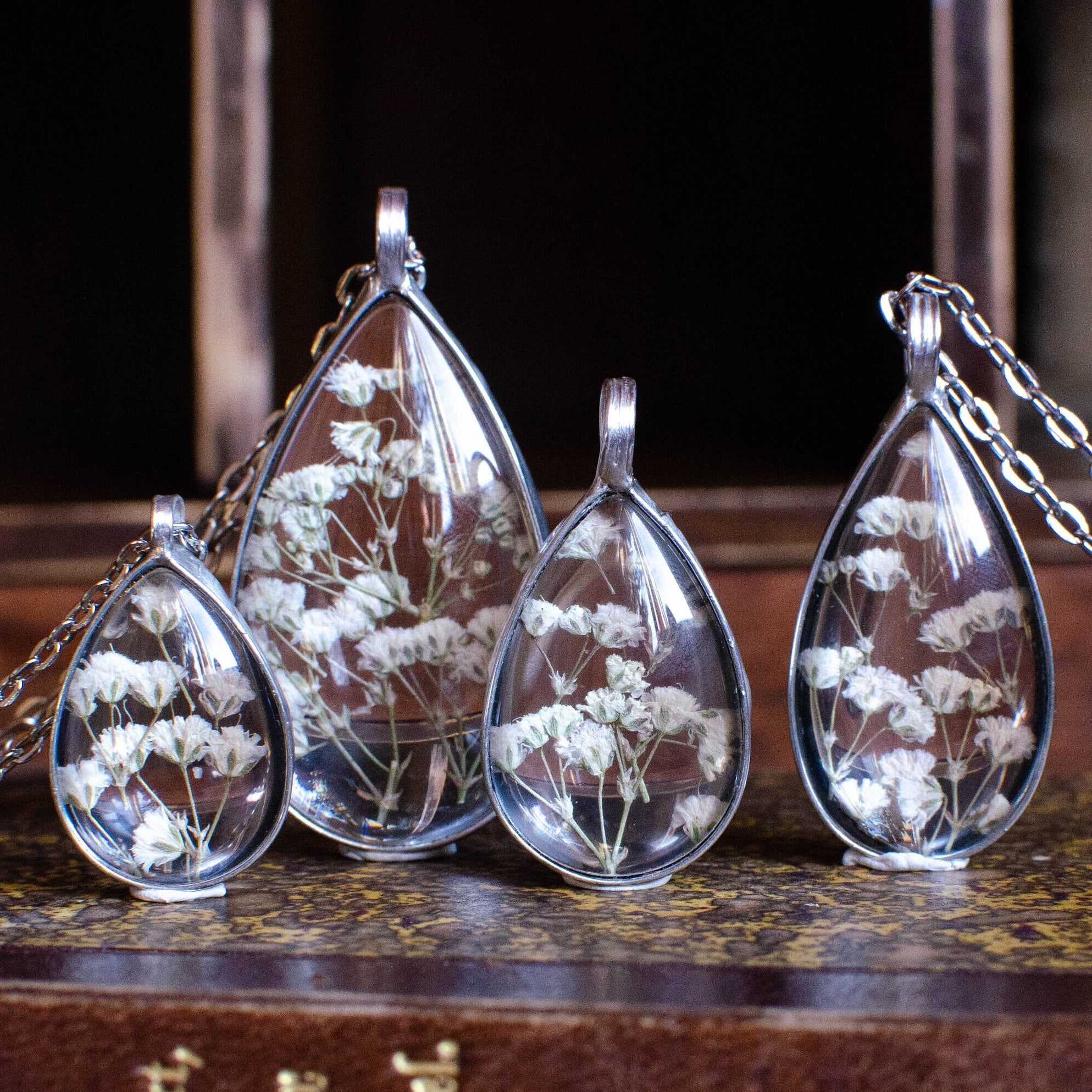 Collana Gypsophila Argento | Girocollo Sottile Con Ciondolo Fiore | Regalo Per Donna E Ragazza - 2
