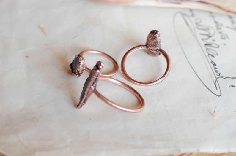 BLUE KYANITE electroformed copper ring, made to order, US size, image 2