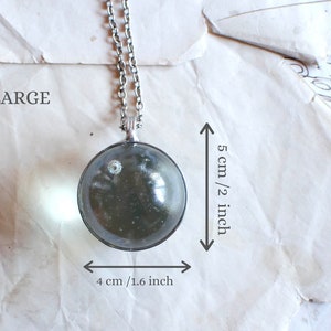 Crystal ball necklace, clear glass large image 2