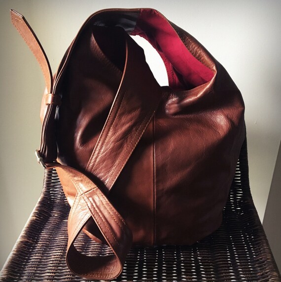 Slouchy hobo style soft leather handbag handmade shoulder Etsy
