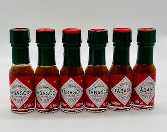 Pack of 6 Mini Tabasco Sauce Bottles
