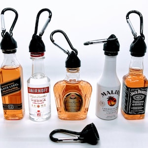 2 Pack of  Universal Glue On Mini  Liquor Bottle Clip On Cap