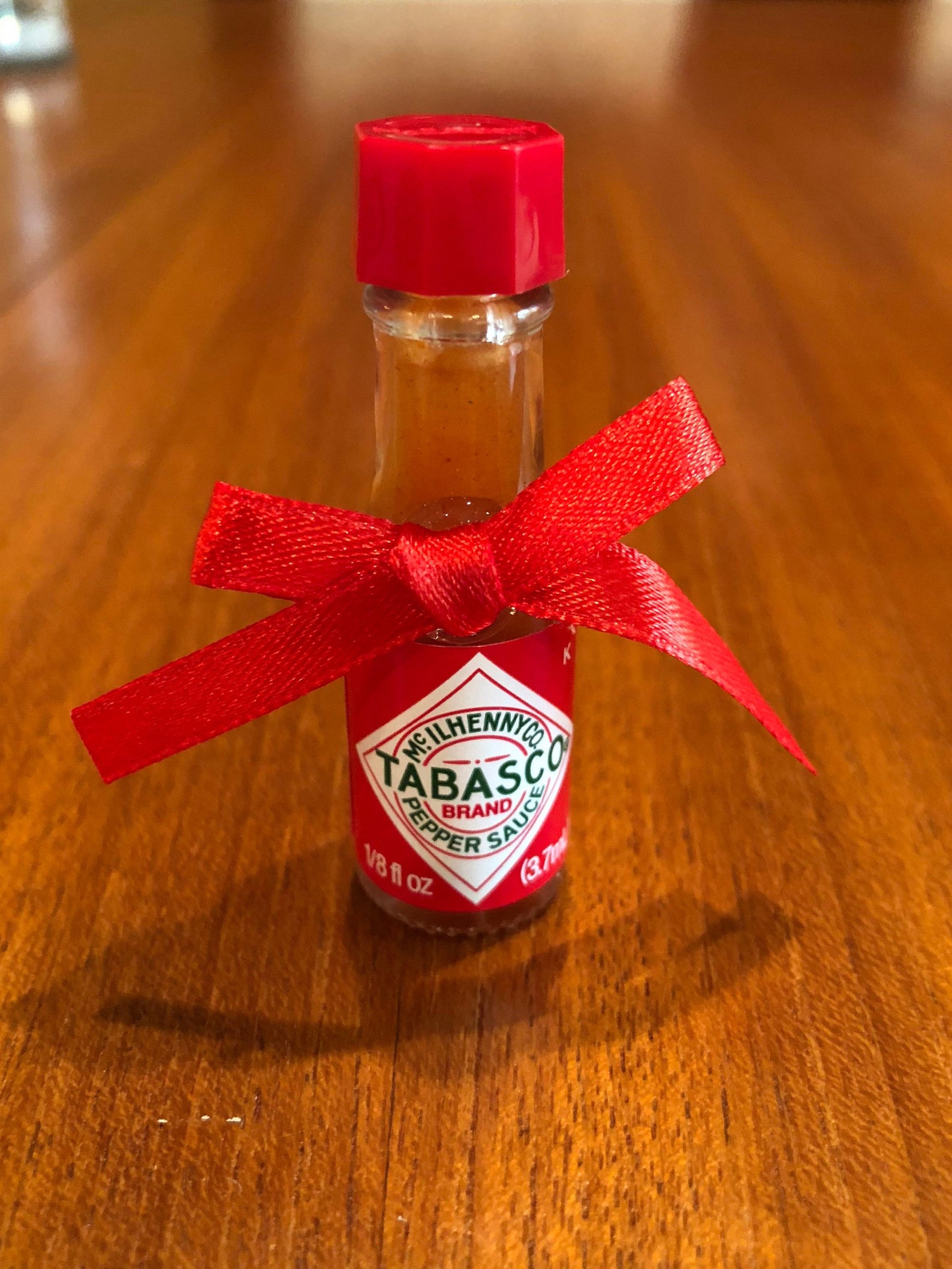 Party Pack of 6 Mini Tabasco Bottles With Bows Etsy
