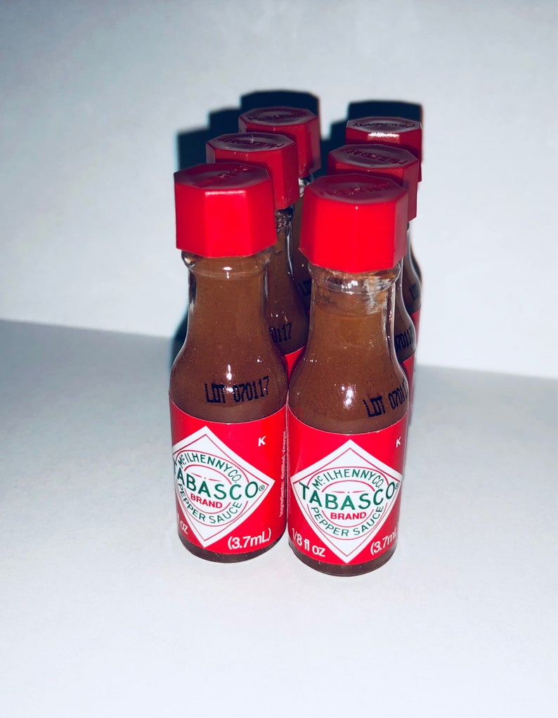 Pack of 6 Mini Tabasco Bottles Etsy