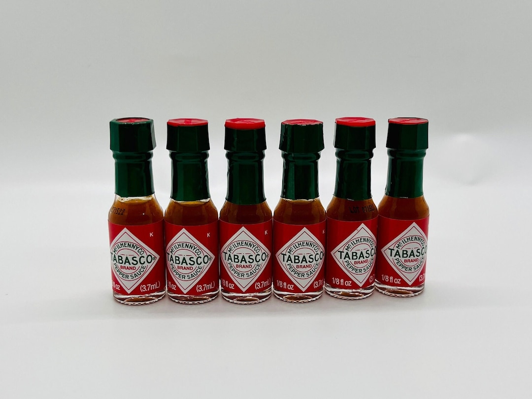 Pack of 6 Mini Tabasco Sauce Bottles Etsy