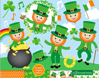 Leprechaun Clipart Etsy