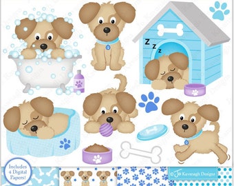 Dog Clipart, Puppy Dog Graphics, Pets clipart, Commercial Use (C35)