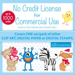 Commerciële licentie, licentie zonder krediet vereist, commercieel gebruik voor gebruik met clipartsets, digitale stempelsets en digitale papierpakketten.