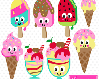 Pakiet SVG lodów, słodki rożek lodów SVG, lizak lodowy SVG, svg popsicle, letni clipart, clipart lodów, deser SVG, pliki Cricut Cut