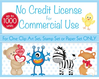 75% OFF Commercial License, No Credit Required License, Commercial Use, Clip Art Sets, Digital Stamp Sets, Digital Paper Packs