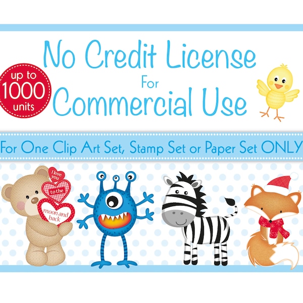 75% OFF Commercial License, No Credit Required License, Commercial Use, Clip Art Sets, Digital Stamp Sets, Digital Paper Packs