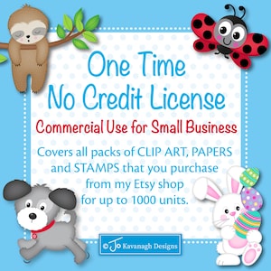 Licence d'utilisation commerciale pour CLIPART, PAPIERS et TAMPONS uniquement, jeux d'images clipart, jeux de tampons numériques, paquets de papier numérique