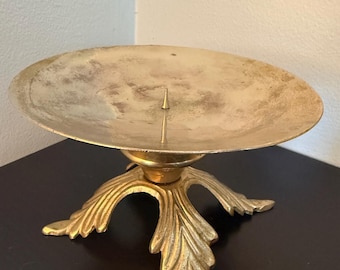 Vintage Solid Brass Candle Holder
