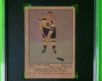 Milt Schmidt 1951-52 Parkhurst #29 Hockey Card Graded SGC 3.5 VG+ Boston Bruins ***FREE Shipping***